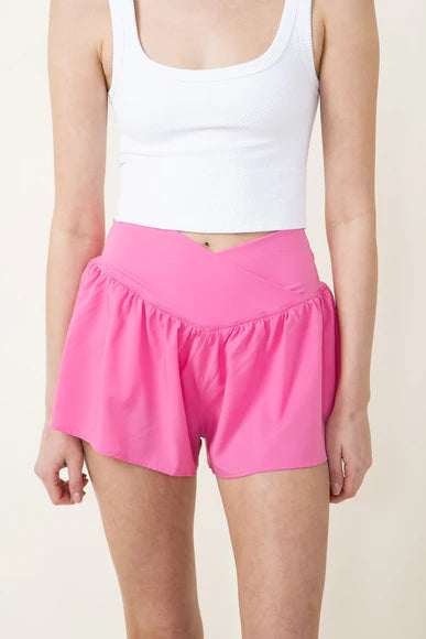 Simply Southern Classic Cross Over Shorts in Pink