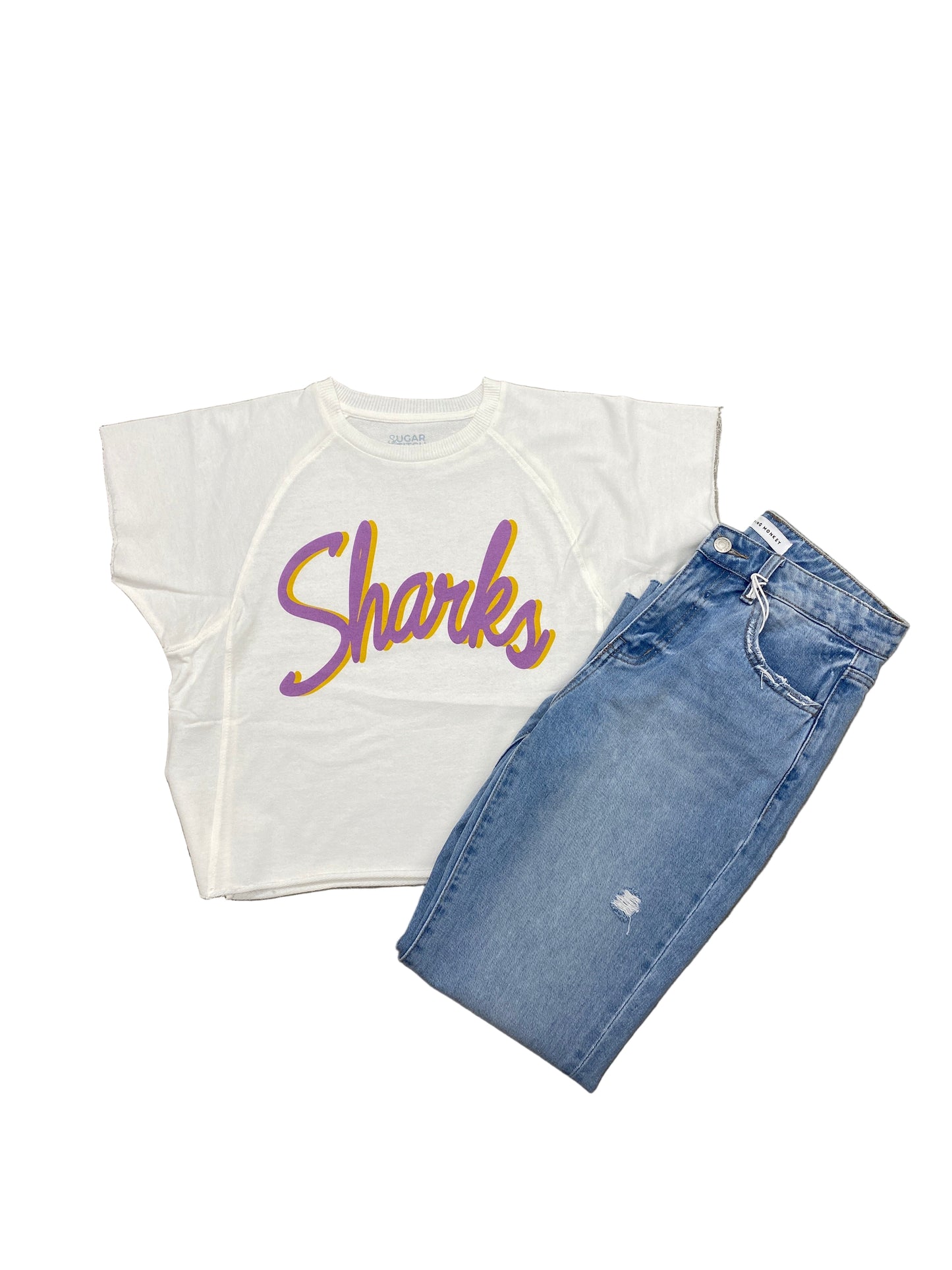 Sharks SS Cropped Tee
