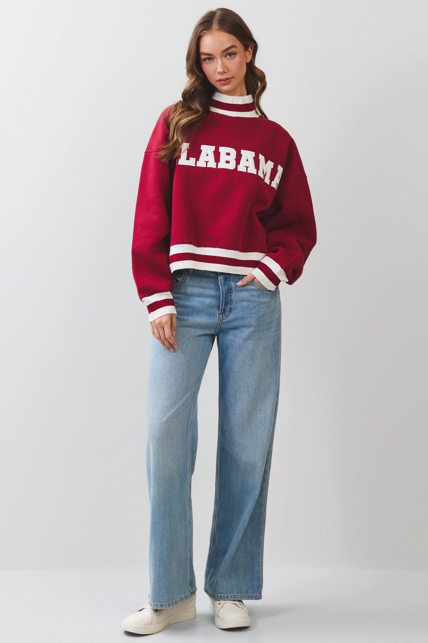 Alabama Lettering Cropped Sweatshirt
