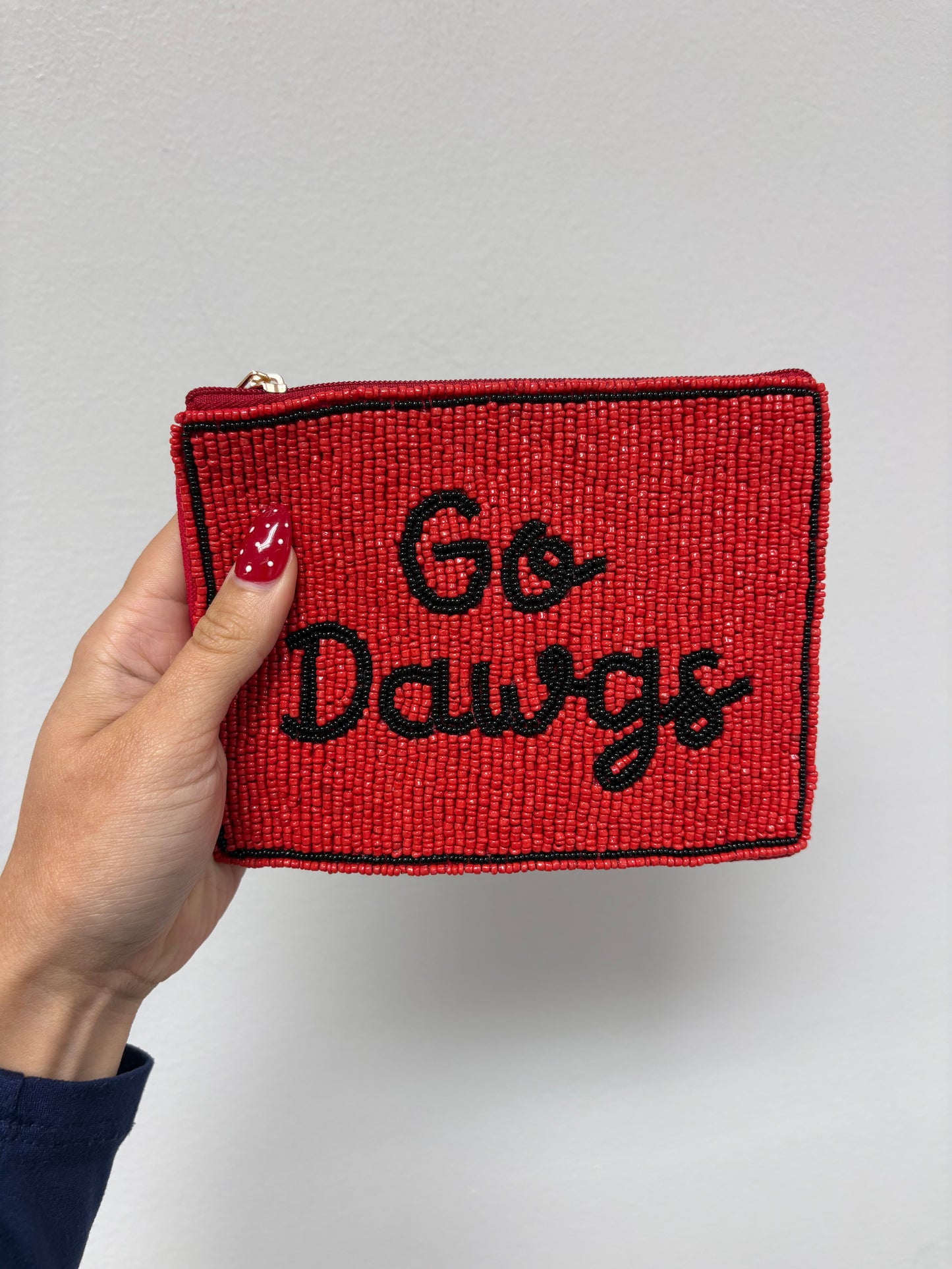 Hand Beaded Coin Pouch – Georgia Bulldogs