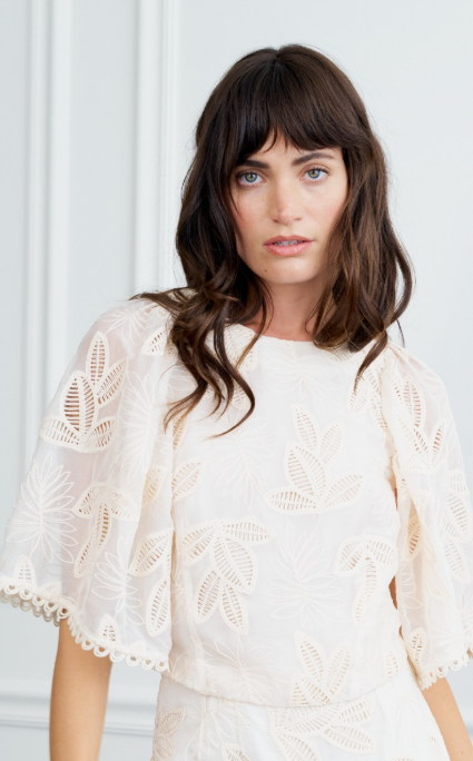Crochet Embroidered Cape Top