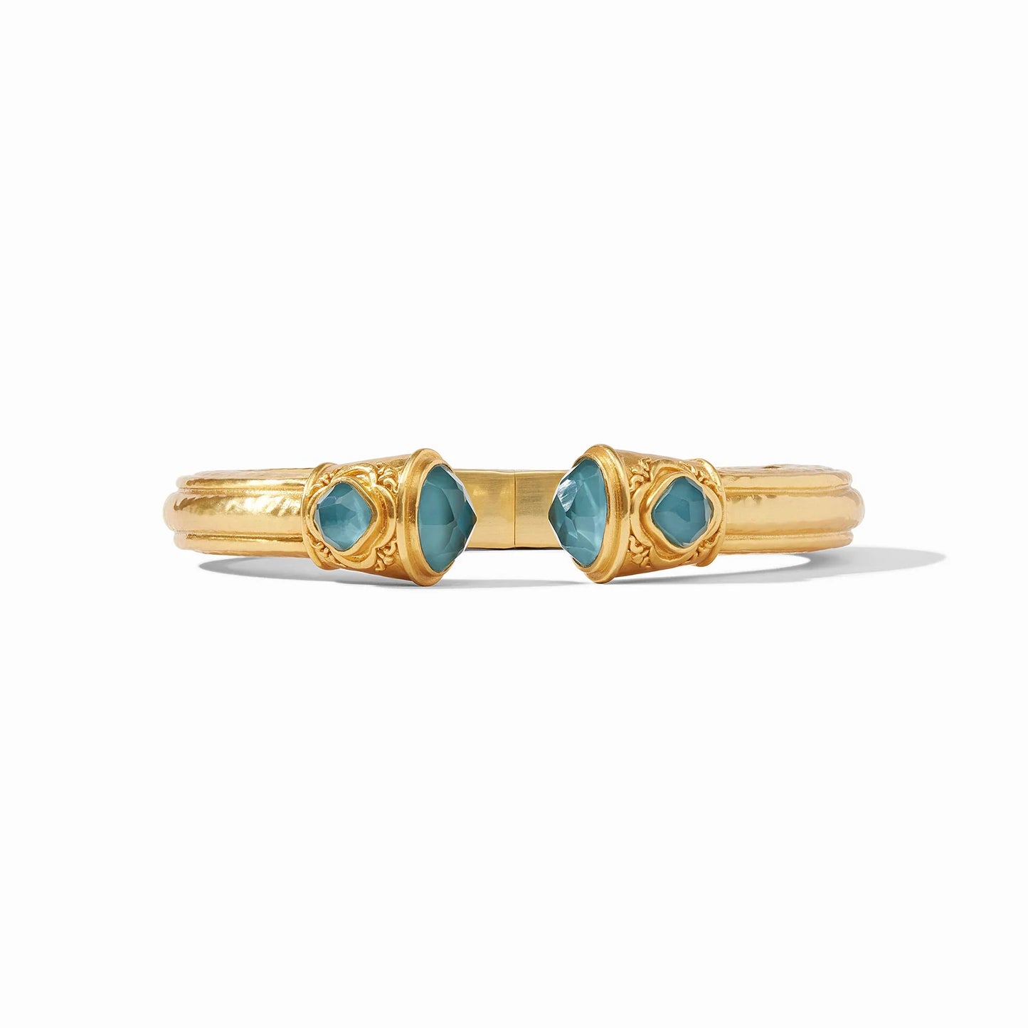 Julie Vos Astor Demi Cuff Iridescent Peacock Blue