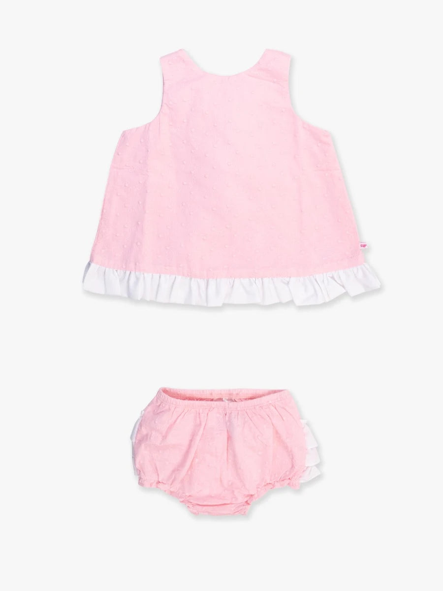 RuffleButts Dot Swing Top and Bloomer Set