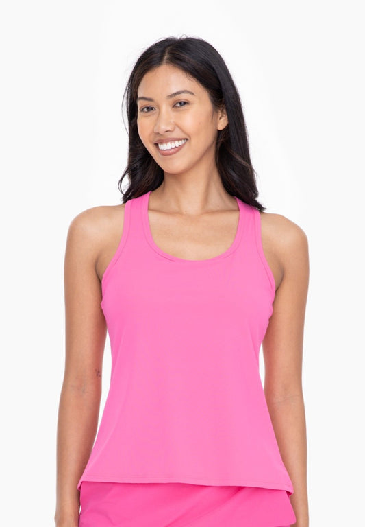 Racer Back Active Tank Top in Hot Pink