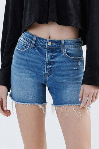 Rebecca High Rise Jean Shorts In Climax