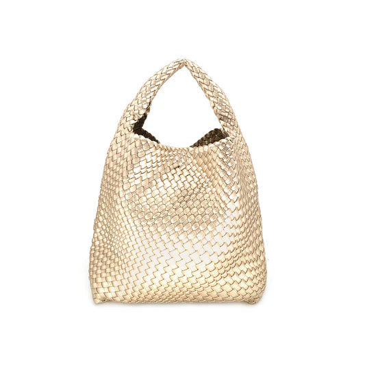 BC Woven Hobo Bag In Gold