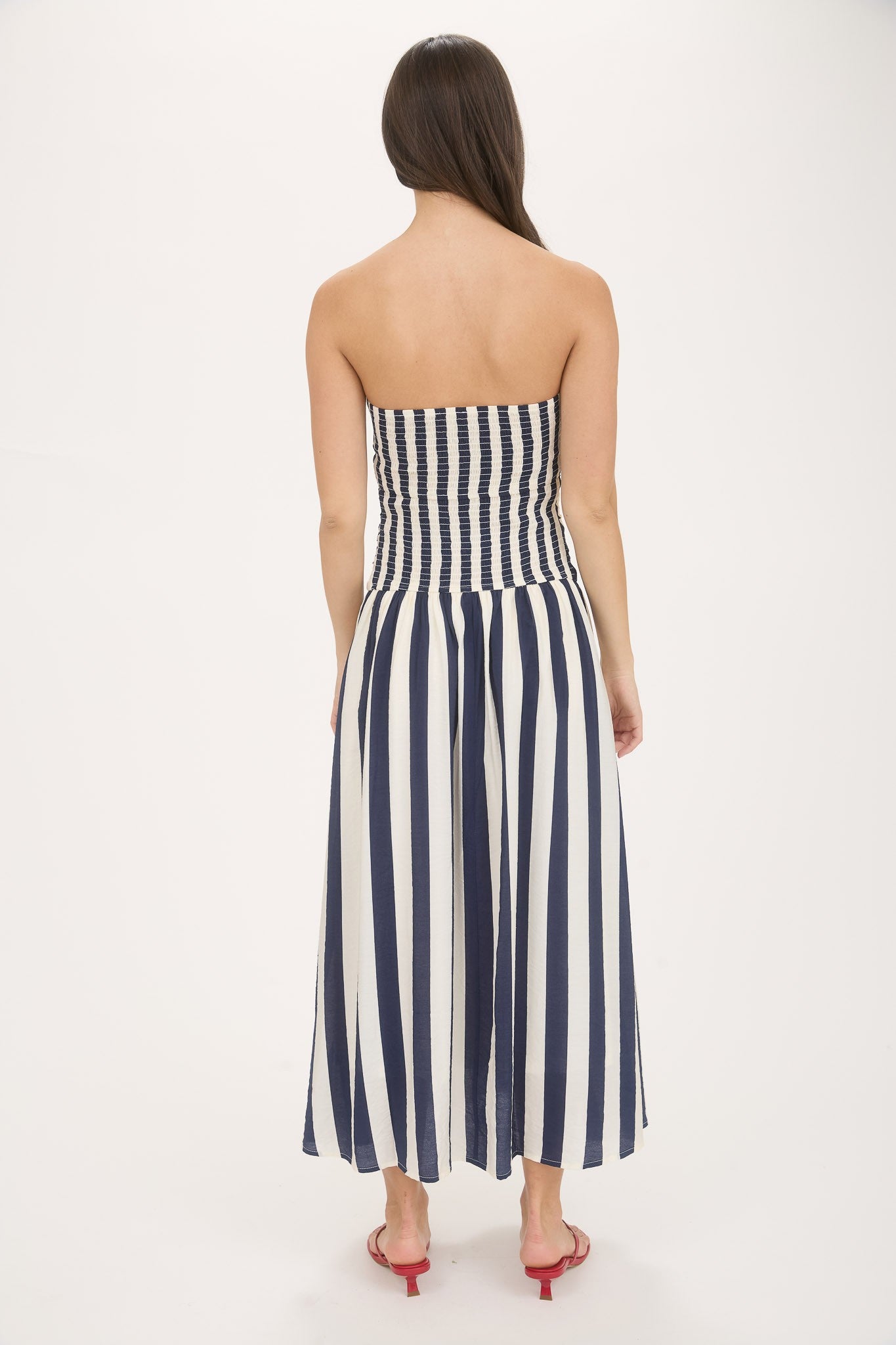 Bless The USA Stripe Midi In Navy