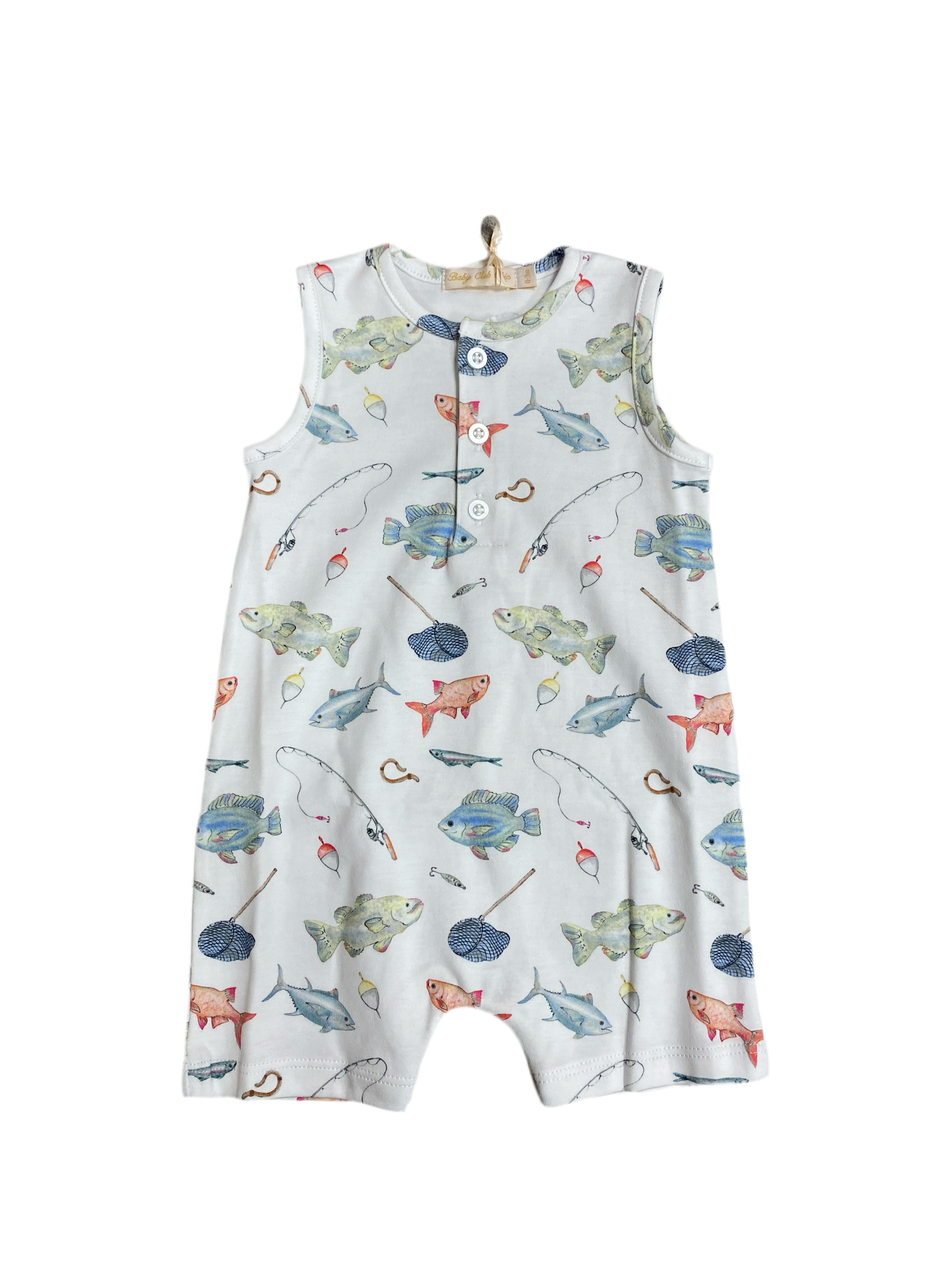 Baby Chic Fishing Day Romper