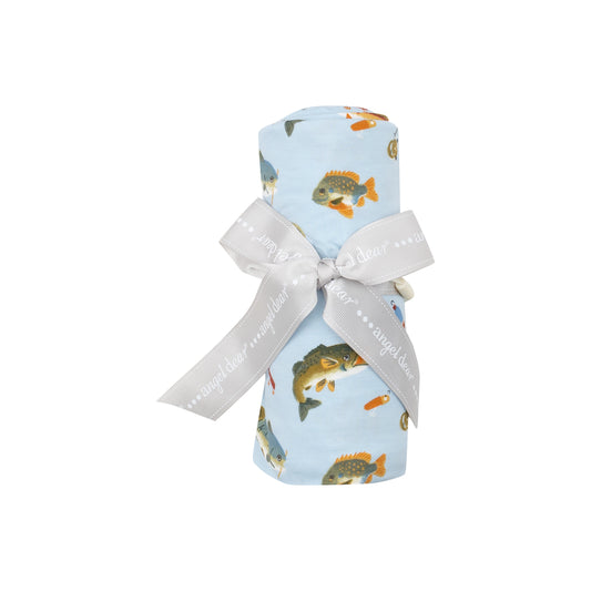 Angel Dear Fishing Swaddle Blanket