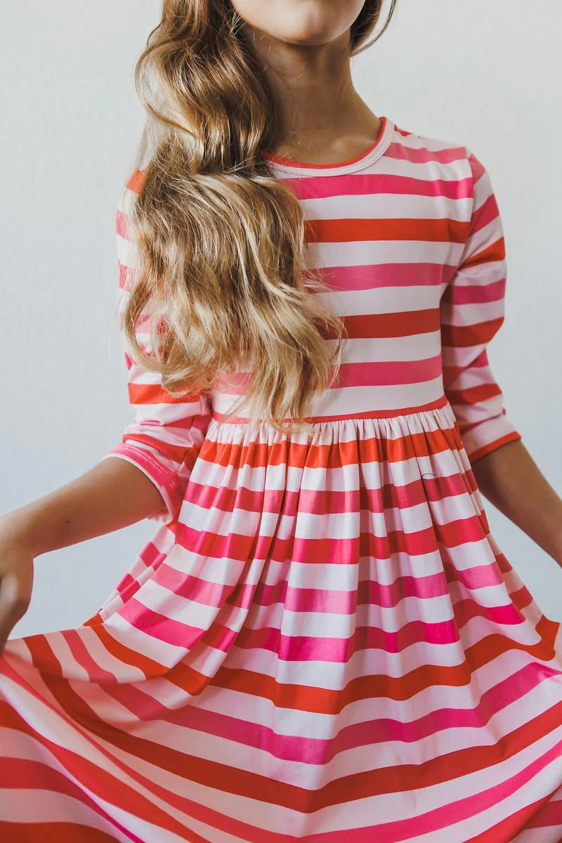 Mila & Rose All You Need is Love 3/4 Sleeve Pocket Twirl Dress