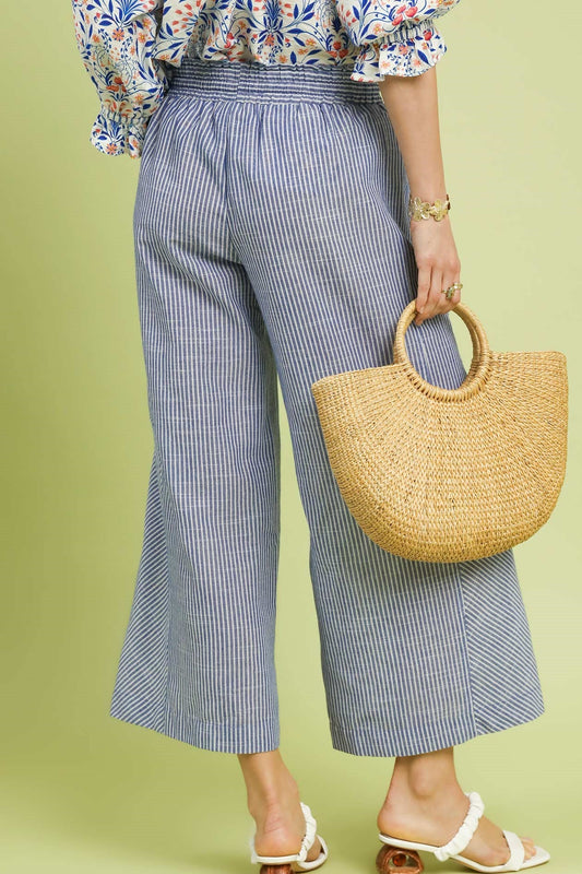 Beach Life Wide Leg Pants In Blue