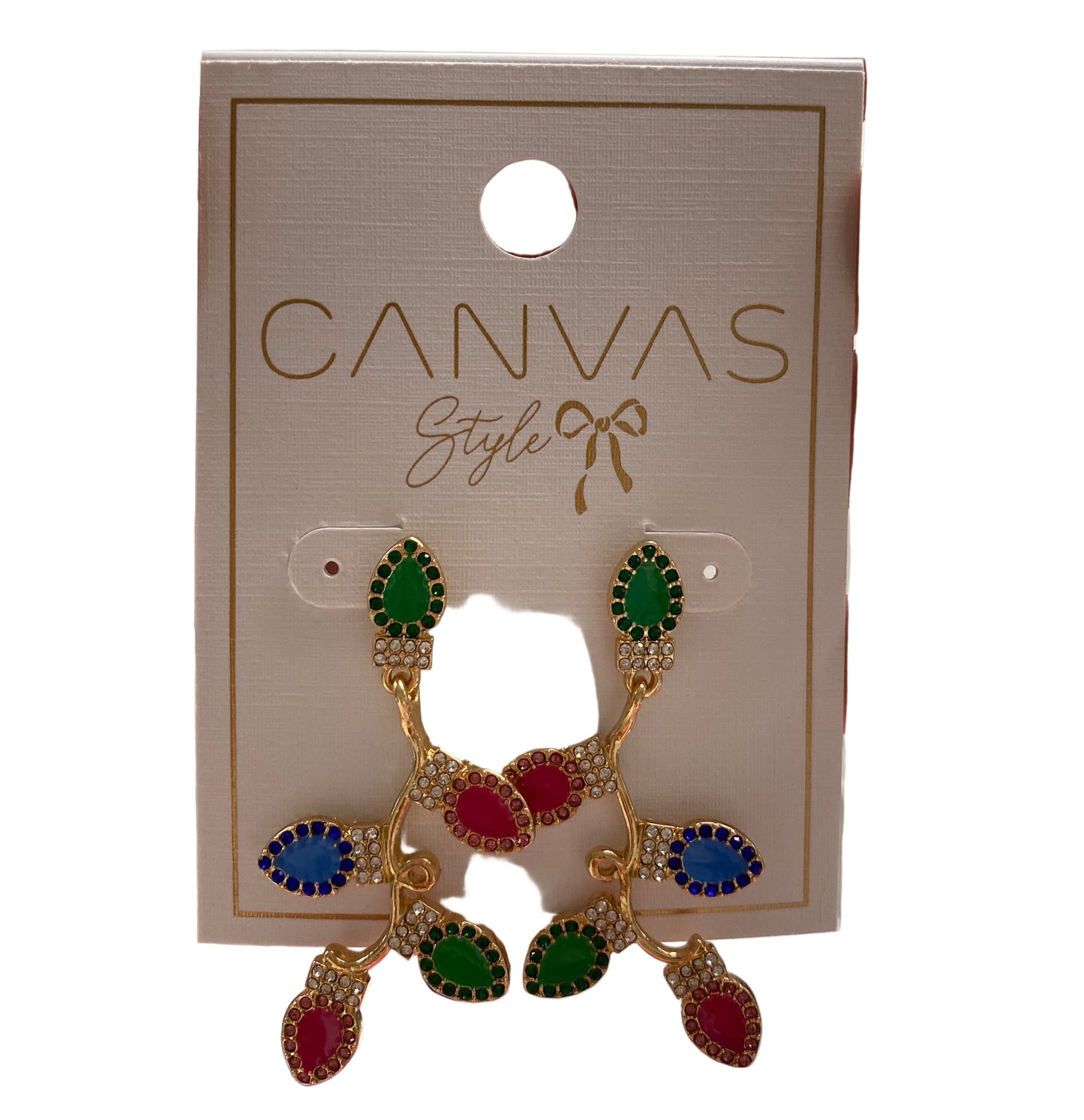 Christmas Lights Earrings In Multi