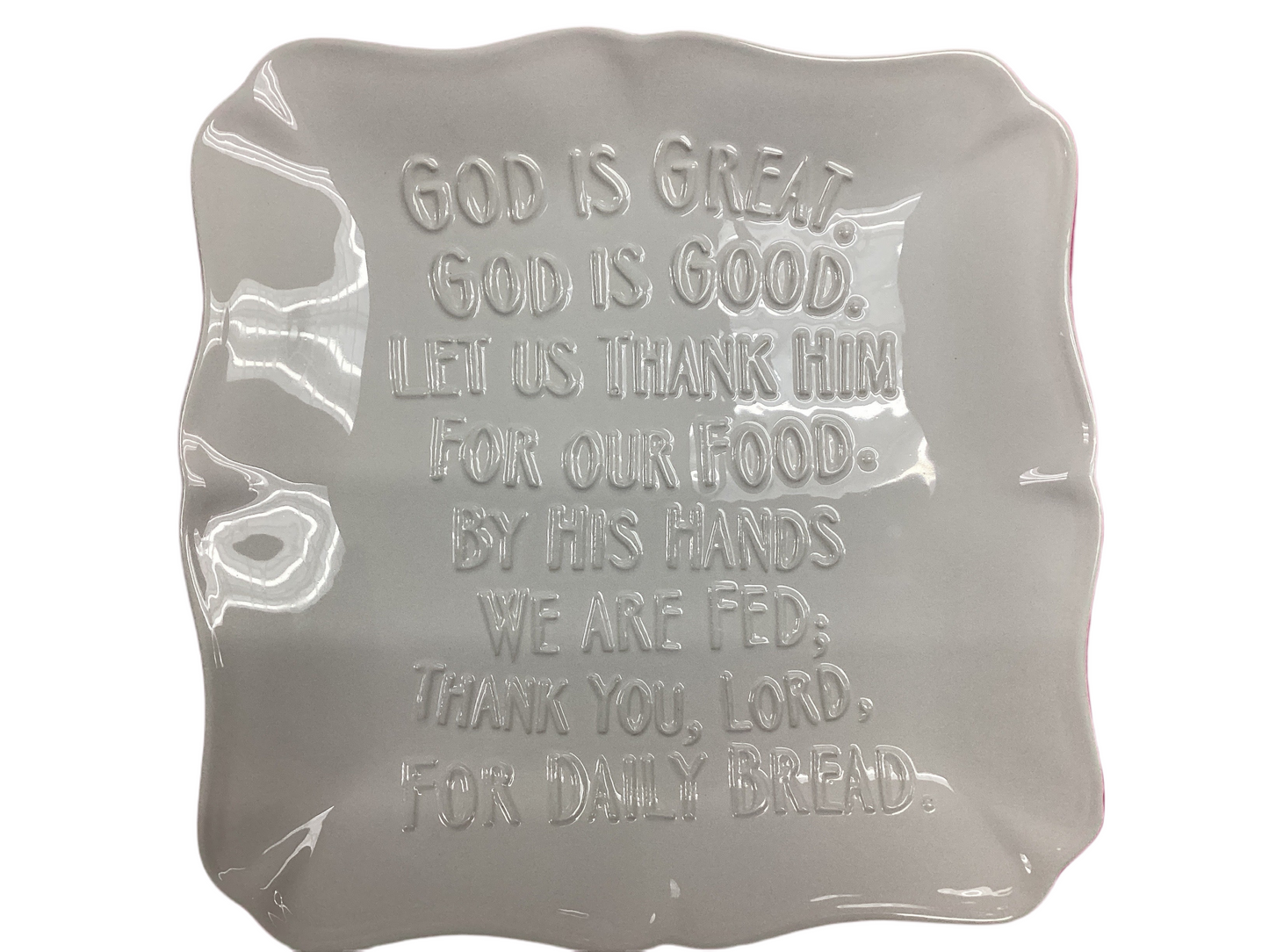God is great square platter