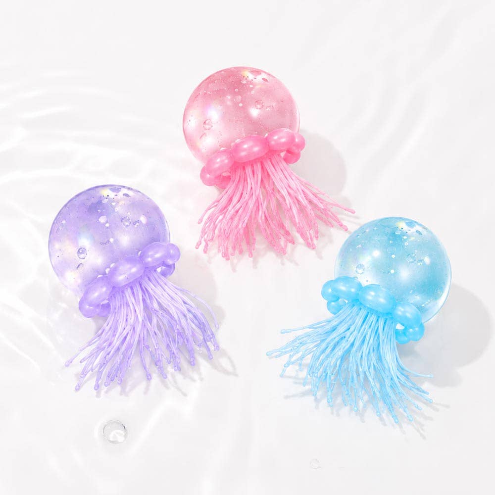 Glitter Jellyfish Squeeze Squishy Stress Relief Toy