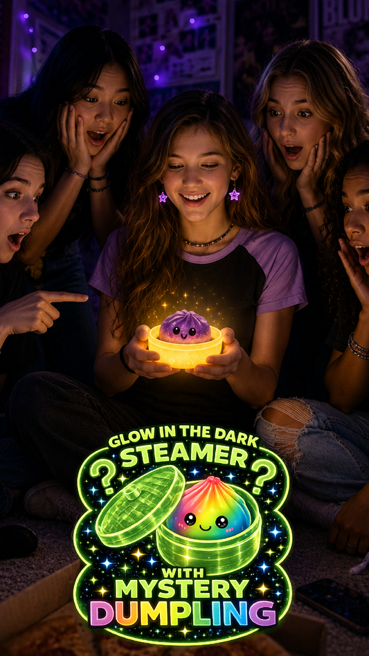 Glow in the Dark Mystery Dumpling Squishy Toy