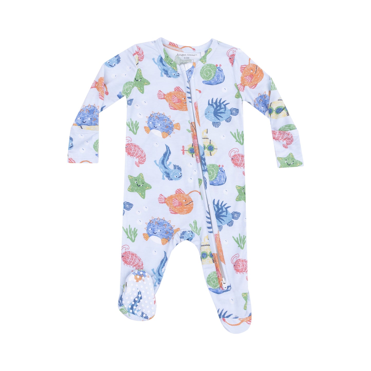 Angel Dear Cute Ocean Creatures 2 Way Zipper Footie