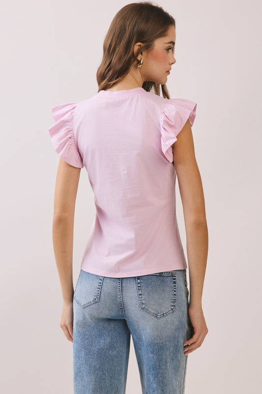 Abby Top In Baby Pink