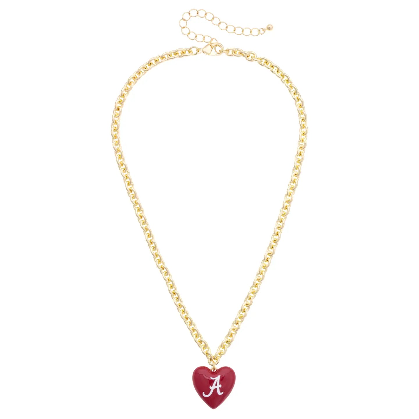 Alabama Crimson Tide Heart Pendant Necklace