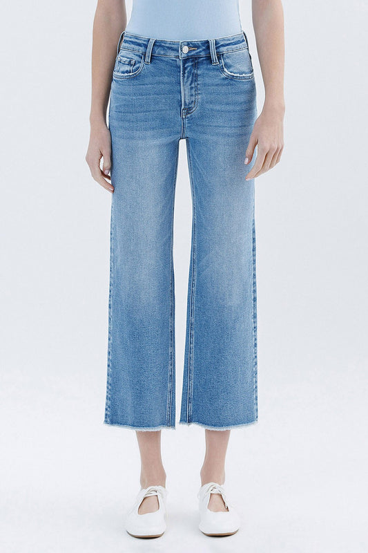 Amy High Rise Slim Wide Leg Jeans