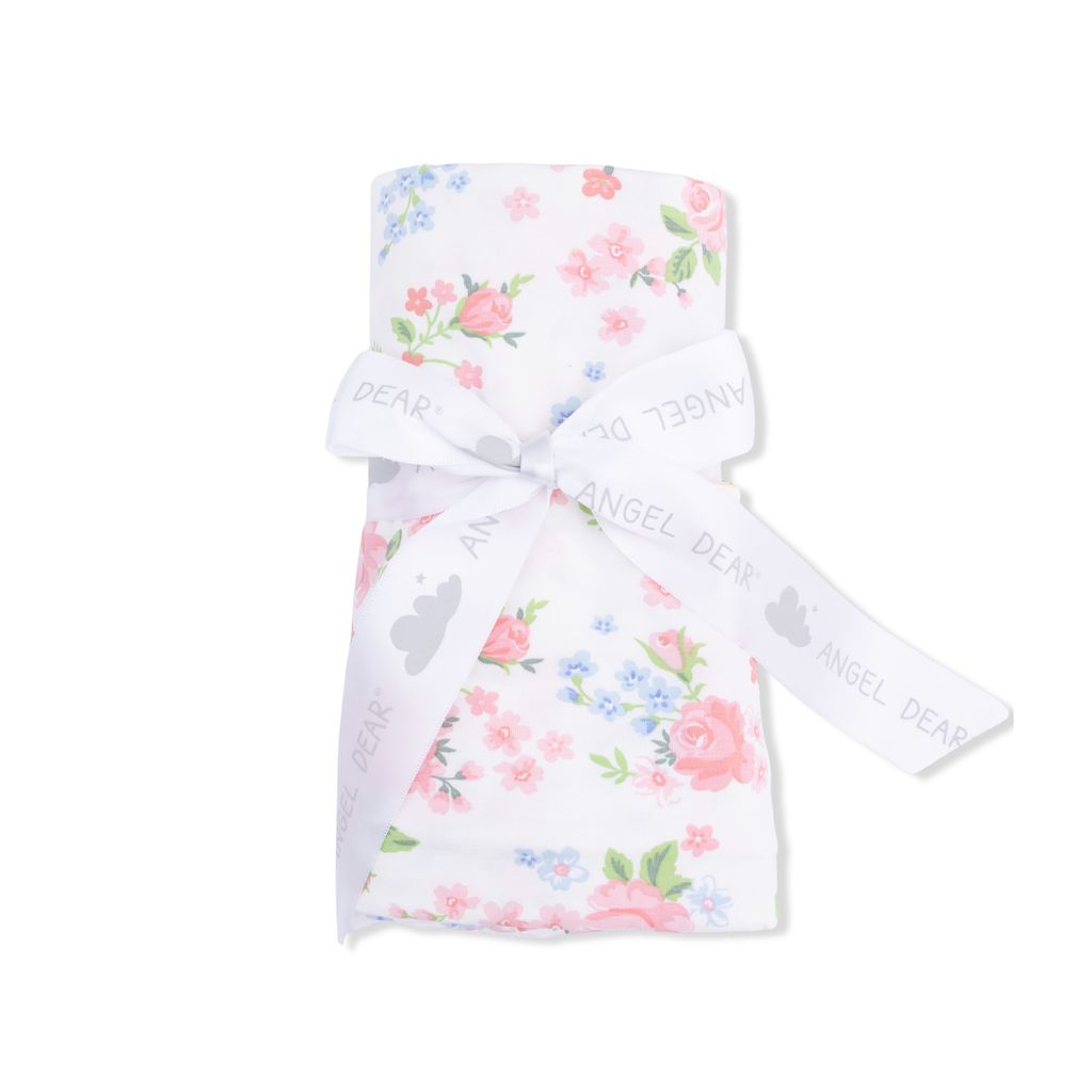 Angel Dear Cute Little Roses Swaddle Blanket