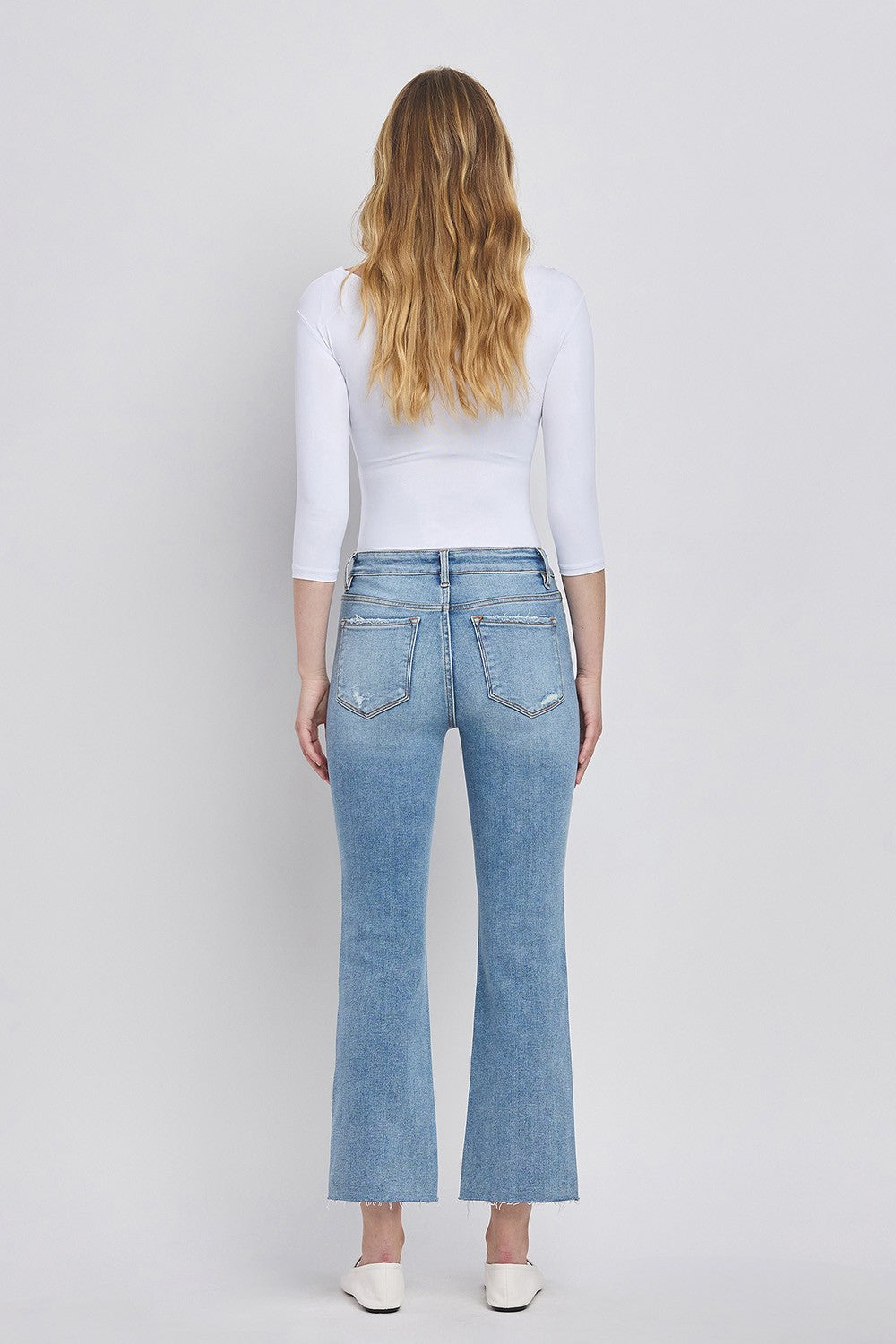 Angela High Rise Kick Flare Jeans