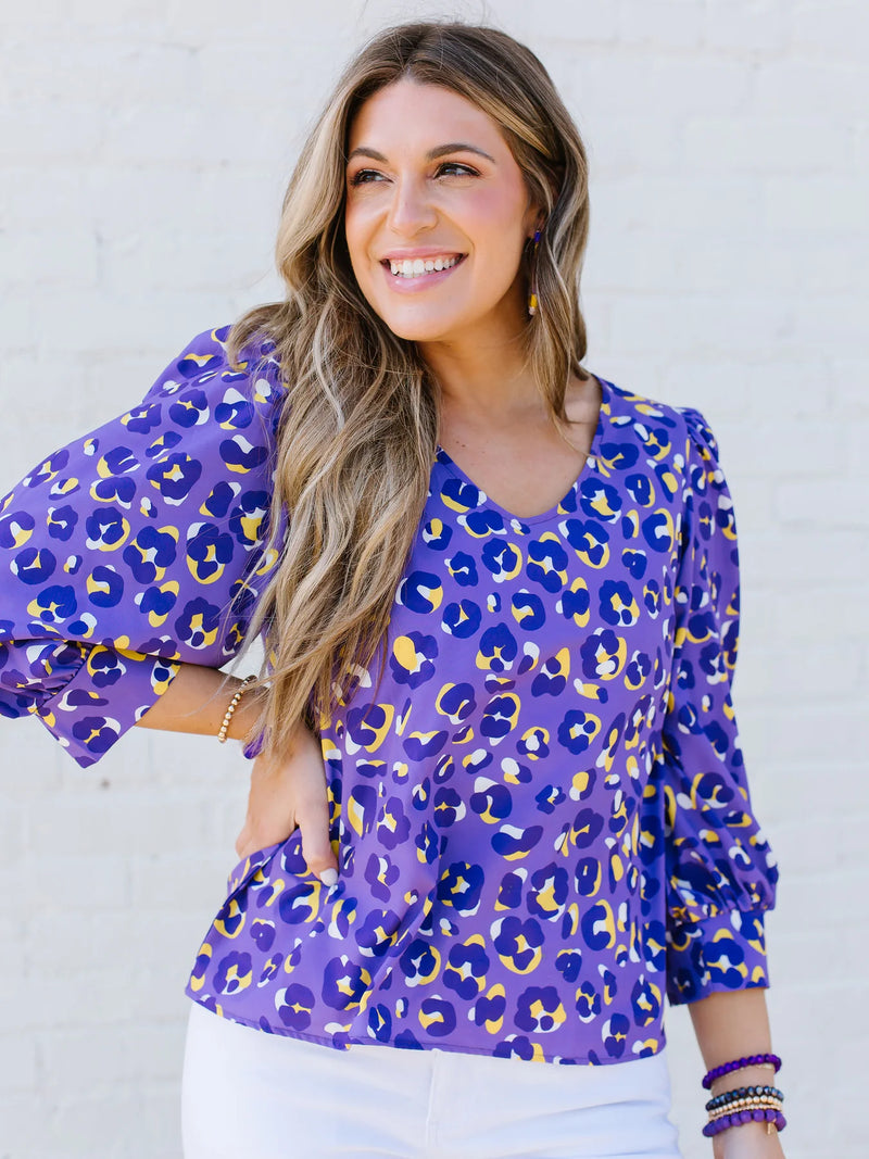 Michelle McDowell Aspen Top in Walk This Way Purple