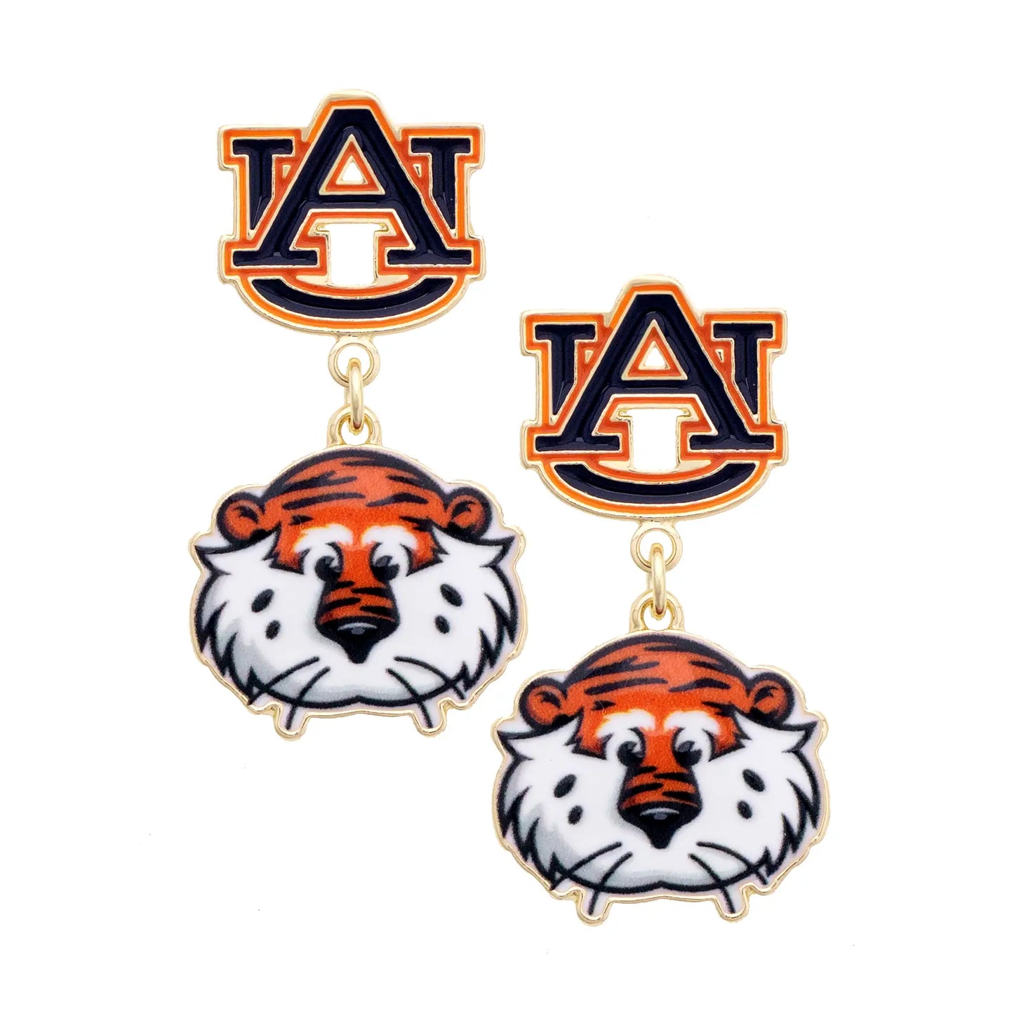 Auburn Tigers Enamel Drop Earrings