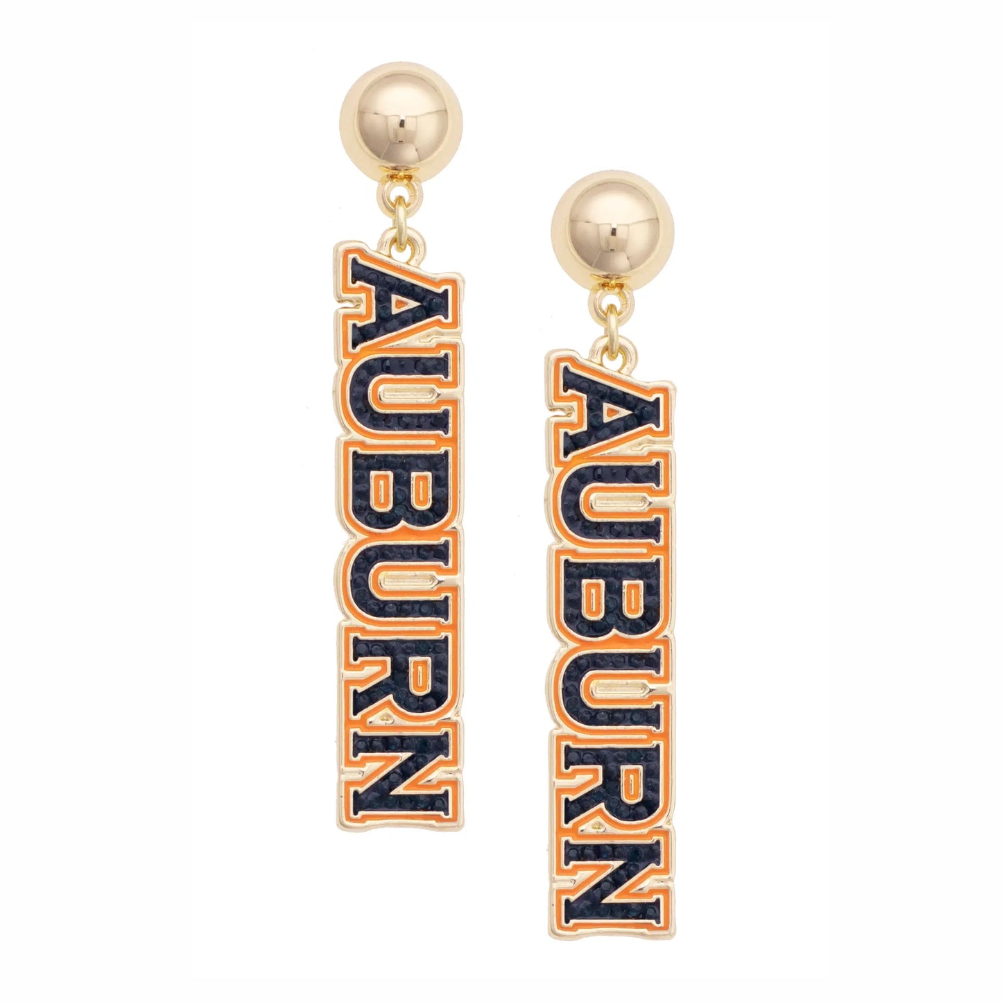 Auburn Tigers Pave Outline Earrings