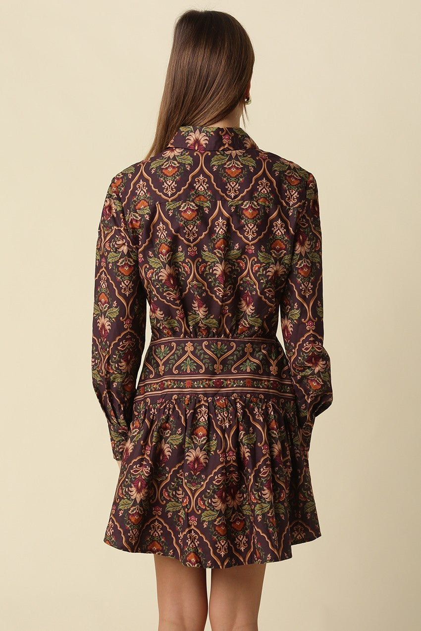 Autumn Heirloom Long Sleeve Mini Dress