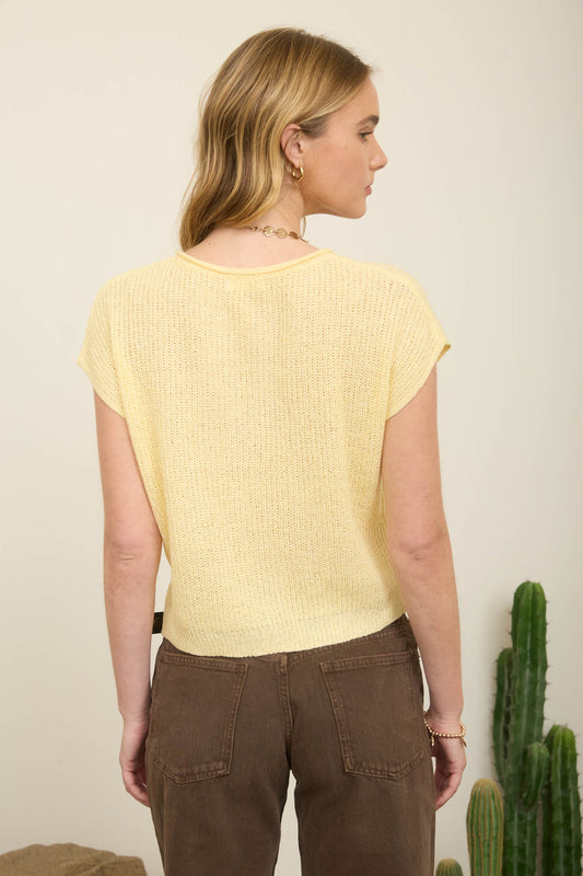 Spring Forward Sweater In Butter Yellow