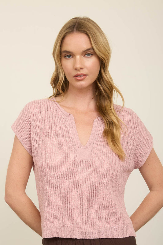 Spring Forward Sweater In Mauve