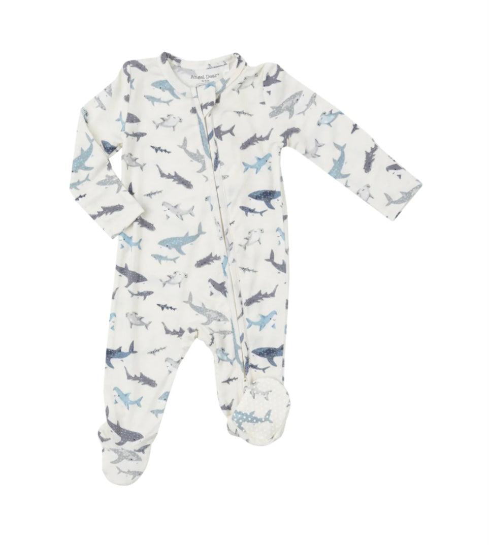 Angel Dear Sharks 2 Way Zipper Footie