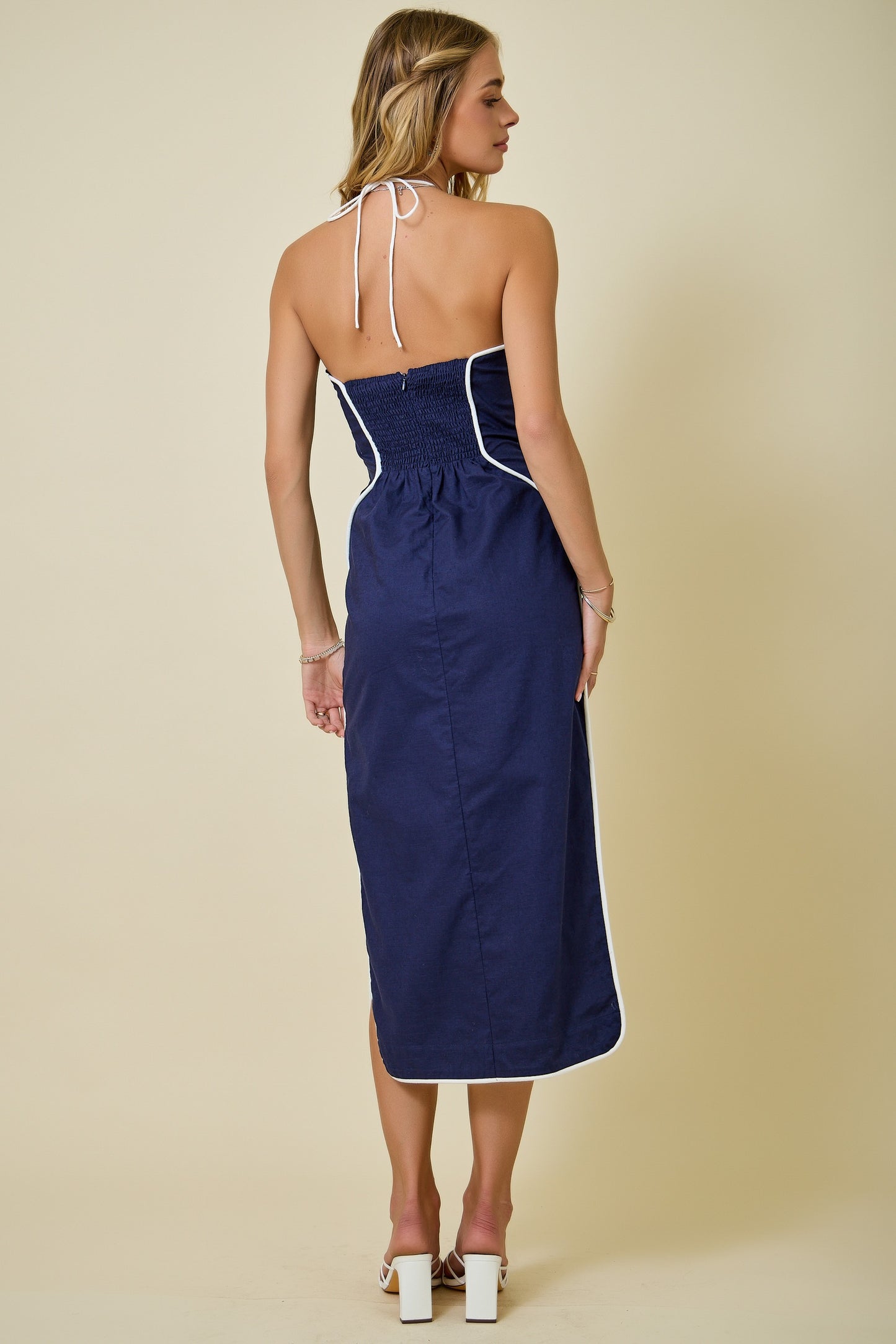 Bless The USA Midi Dress In Navy