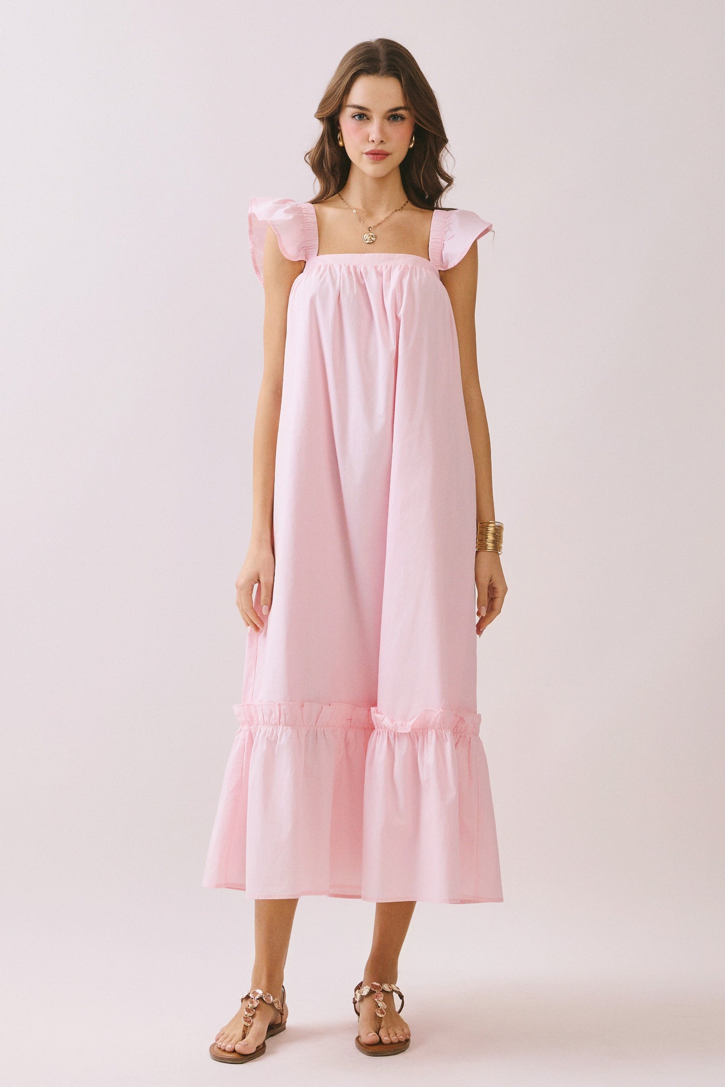 Caroline Maxi In Baby Pink