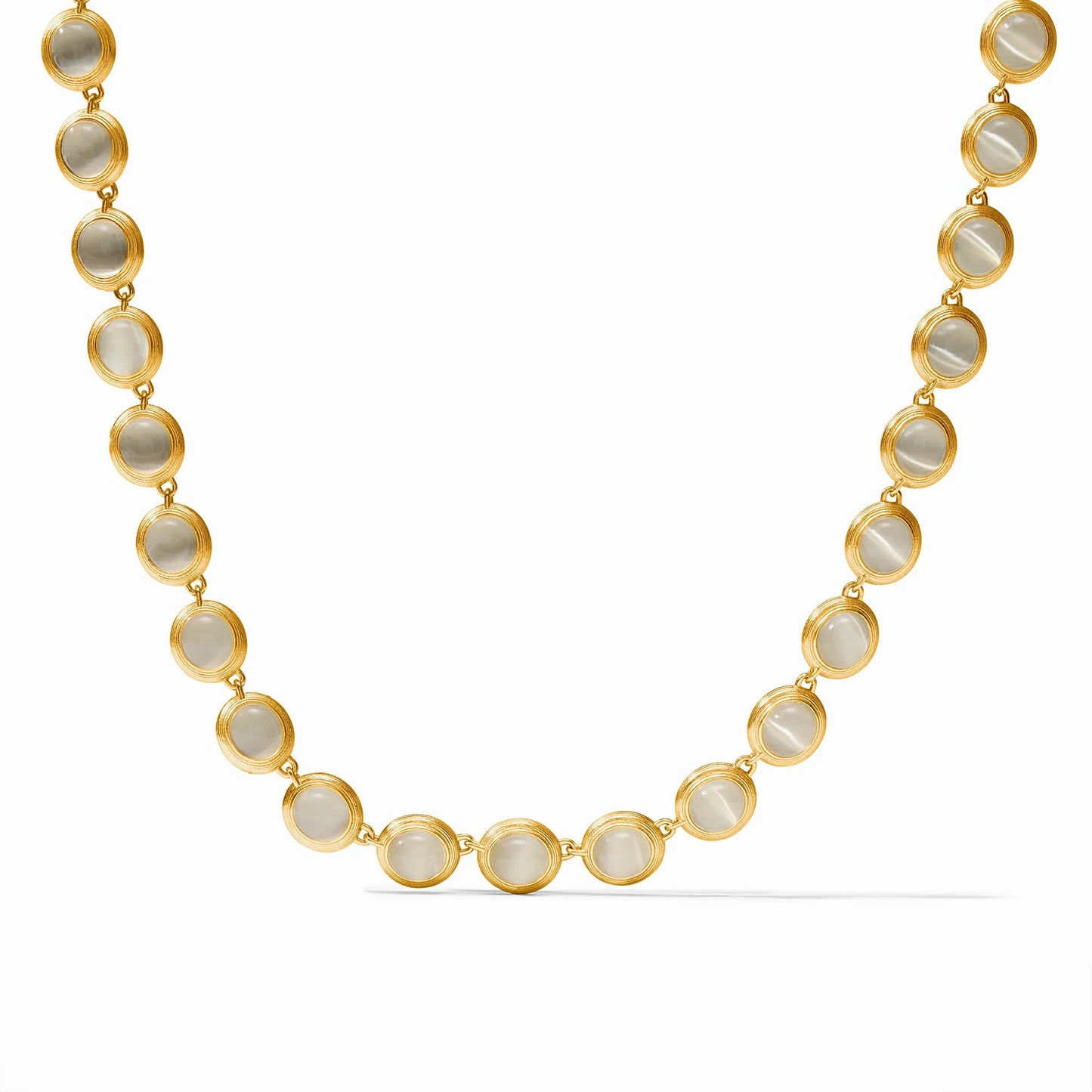 Julie Vos Cobblestone Tennis Necklace Ivory Cat’s Eye