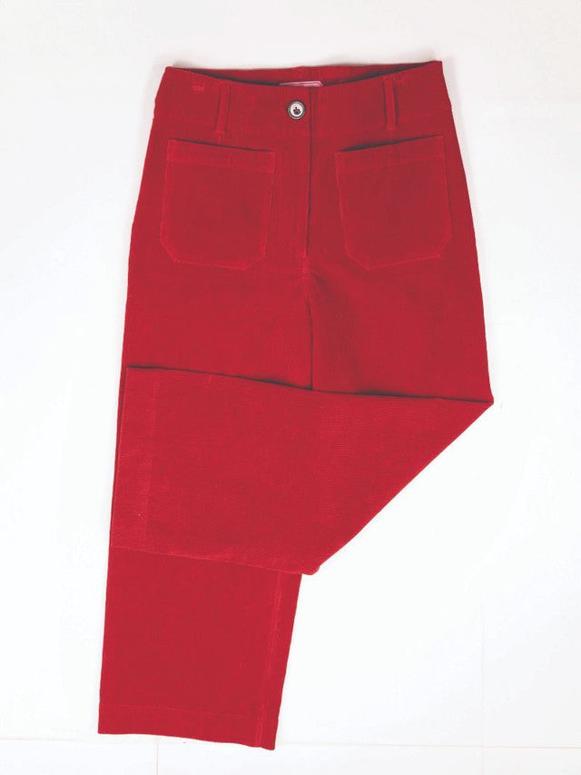 Corduroy Pants In Rio Red