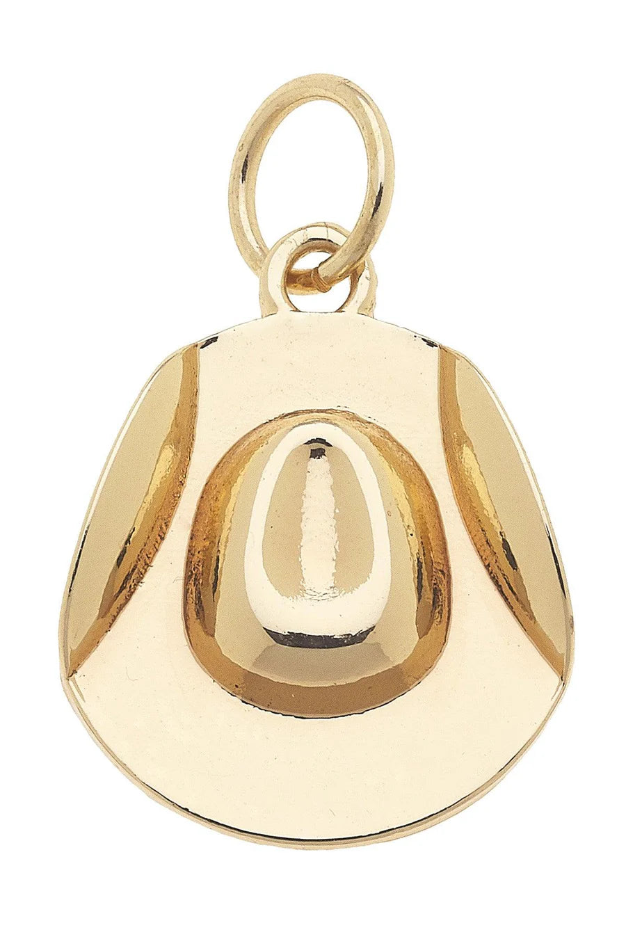 Cowboy Hat Charm in Shiny Gold