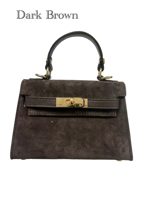 Mini K Suede Leather Handbag