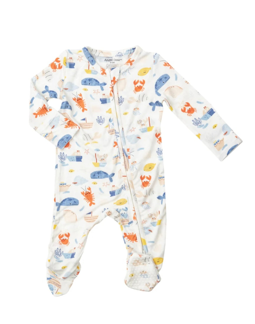 Angel Dear In The Ocean 2 Way Zipper Footie