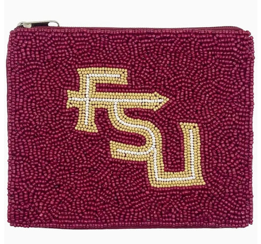 FSU Beaded Pouch