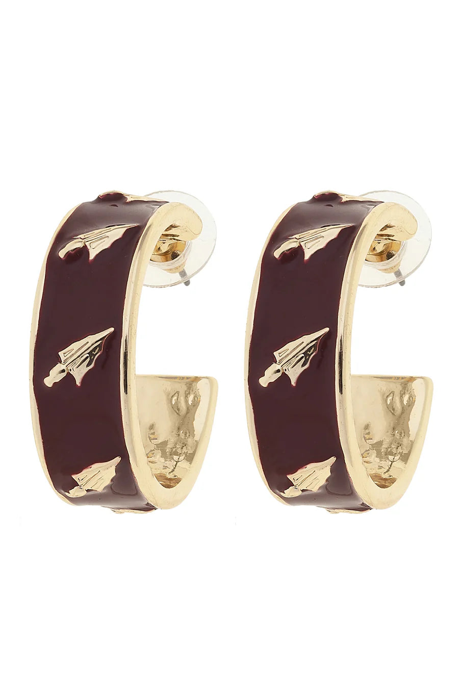 Florida State Seminoles Enamel Logo Hoop Earrings