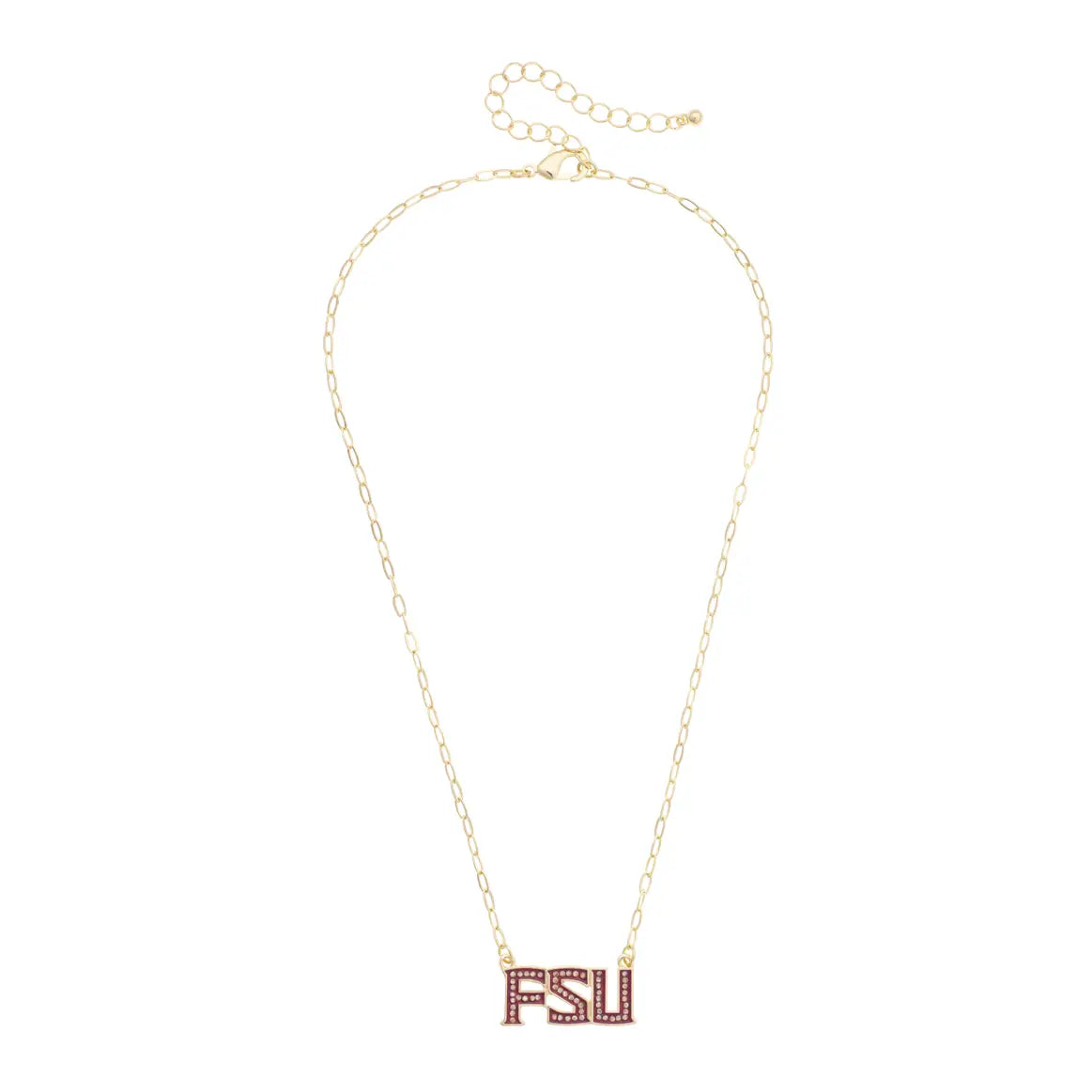 Florida State Seminoles Pave Outline Necklace