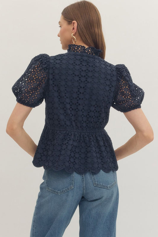 Freshly Picked Top in Navy