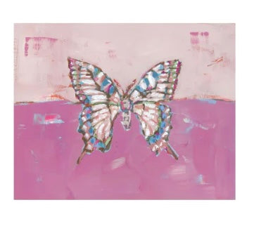 Chelsea McShane Art Butterfly Kisses Canvas 12X12