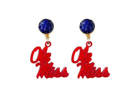 Ole Miss Mini Red Logo Earrings