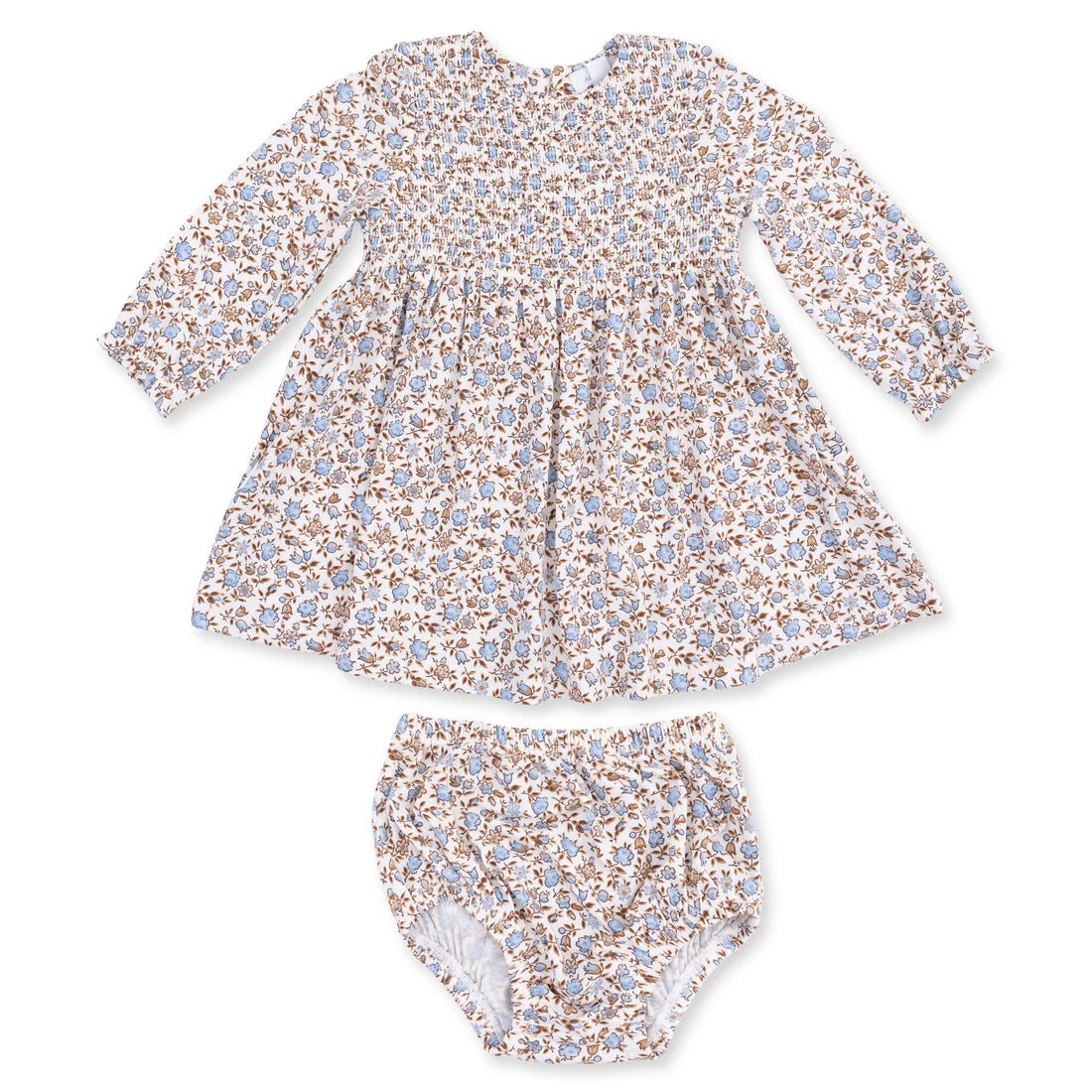 Angel Dear Hazel Floral Caitlyn Smocked Bodice Dress And Bloomer