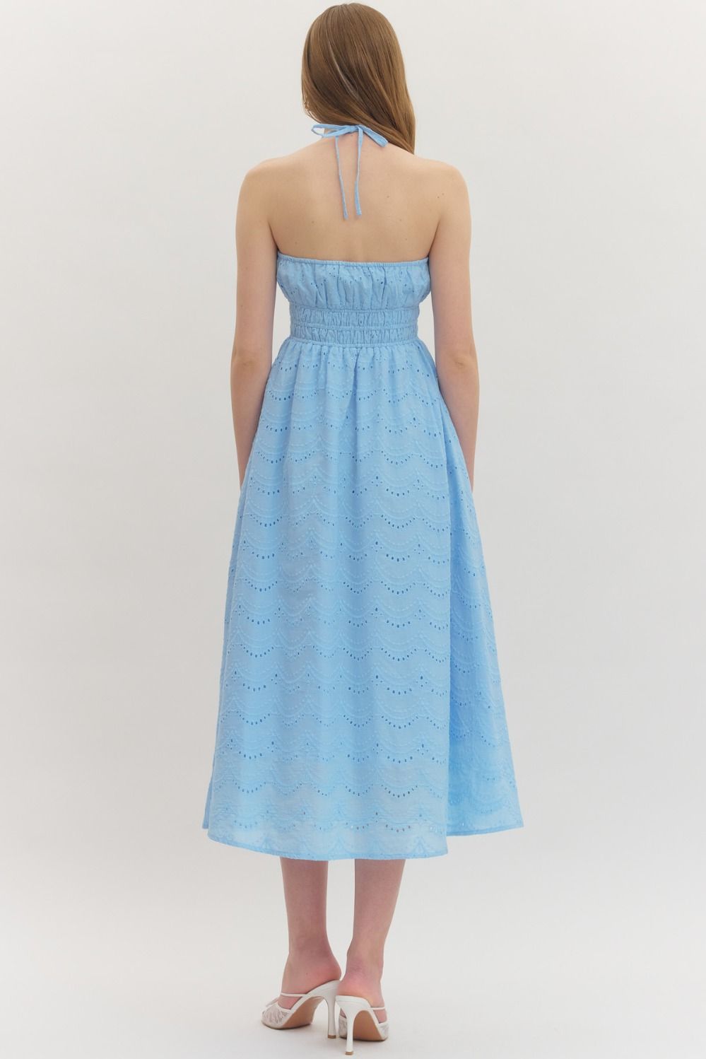 Here Comes The Sun Midi Dress In Blue