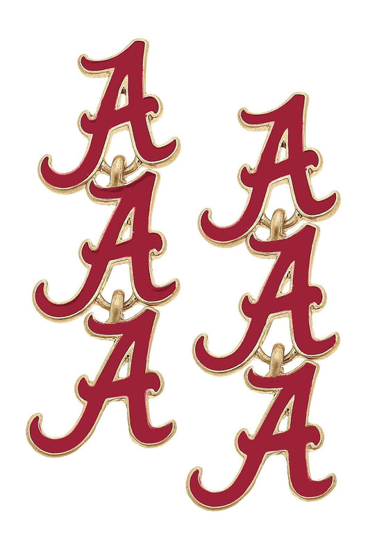 Alabama Triple Drop Earring