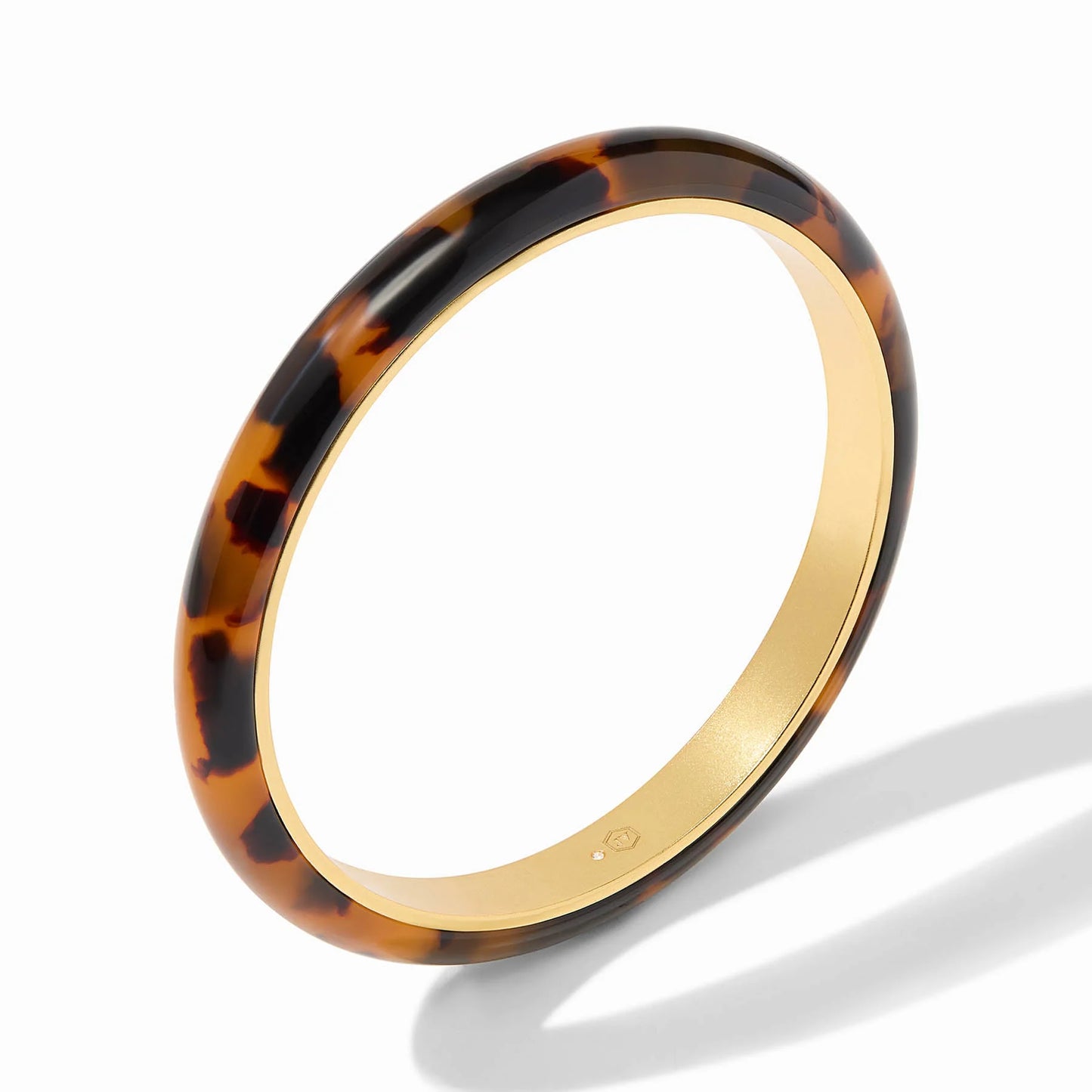 Julie Vos Madison Statement Bangle Tortoise Shell Small