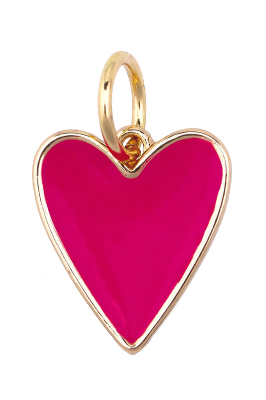 Heart Charm In Fuchsia